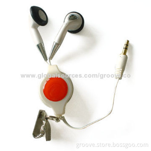 Retractable Earphones for iPods and MP3 Players, Comfortably Fit Your Ears